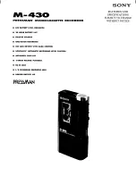 Preview for 1 page of Sony M-430 - Microcassette Recorder Specifications