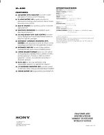 Preview for 2 page of Sony M-430 - Microcassette Recorder Specifications