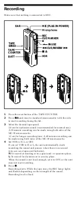 Предварительный просмотр 5 страницы Sony M-629V User Manual