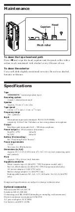 Preview for 11 page of Sony M-629V User Manual