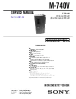Sony M-740V Service Manual preview