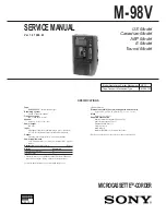 Sony M-98V Service Manual preview