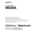 Sony Magnescale MD20A Instruction Manual preview