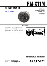Sony MARINE RM-X11M Service Manual предпросмотр