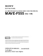 Предварительный просмотр 1 страницы Sony MAVE-F555 Operation Manual