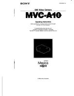 Preview for 1 page of Sony Mavica MCV-A10 Operating Instructions Manual