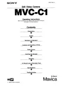 Sony Mavica MVC-C1 Operating Instructions Manual preview