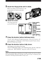 Предварительный просмотр 17 страницы Sony Mavica MVC-FD5 Operating Instructions Manual