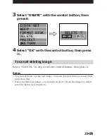 Предварительный просмотр 29 страницы Sony Mavica MVC-FD5 Operating Instructions Manual