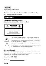 Предварительный просмотр 2 страницы Sony Mavica MVC-FD51 Operating Instructions Manual