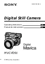 Sony Mavica MVC-FD91 Operating Instructions Manual предпросмотр