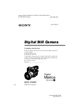 Предварительный просмотр 1 страницы Sony Mavica MVC-FD95 Operating Instructions Manual