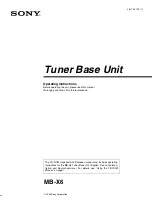 Preview for 1 page of Sony MBX6 User Manual