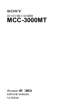 Sony MCC3000MT Service Manual preview