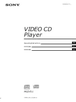 Preview for 1 page of Sony MCE-F11 Operating Instructions Manual