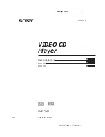 Preview for 1 page of Sony MCE-F500 Operating Instructions Manual