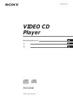 Sony MCE-K850 Operating Instructions Manual preview