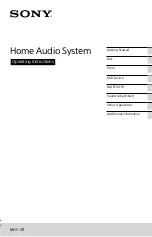 Sony MCH-V11 Operating Instructions Manual preview