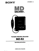 Sony MD Walkamn MZ-R2 Operating Instructions Manual preview
