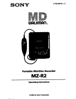 Preview for 1 page of Sony MD Walkamn MZ-R2 Operating Instructions Manual