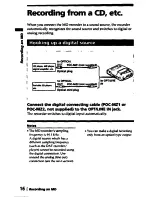 Preview for 16 page of Sony MD Walkamn MZ-R2 Operating Instructions Manual