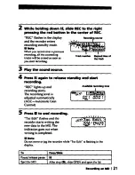 Preview for 21 page of Sony MD Walkamn MZ-R2 Operating Instructions Manual