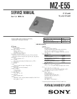 Preview for 1 page of Sony MD Walkman MZ-E55 Service Manual