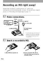 Предварительный просмотр 6 страницы Sony MD Walkman MZ-R50 Operating Instructions Manual