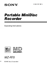 Sony MD Walkman MZ-R70 Operating Instructions Manual предпросмотр