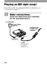 Предварительный просмотр 12 страницы Sony MD Walkman MZ-R70 Operating Instructions Manual