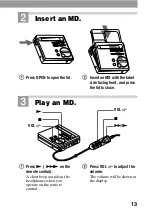 Предварительный просмотр 13 страницы Sony MD Walkman MZ-R70 Operating Instructions Manual