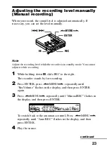 Предварительный просмотр 23 страницы Sony MD Walkman MZ-R70 Operating Instructions Manual