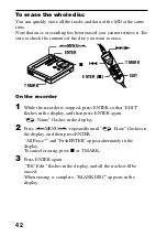 Предварительный просмотр 42 страницы Sony MD Walkman MZ-R70 Operating Instructions Manual