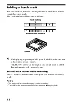 Предварительный просмотр 44 страницы Sony MD Walkman MZ-R70 Operating Instructions Manual