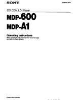 Preview for 1 page of Sony MDP-600 Operating Instructions Manual