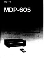 Sony MDP-605 Operating Instructions Manual preview