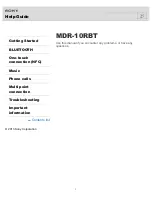 Sony MDR-10RBT User Manual предпросмотр