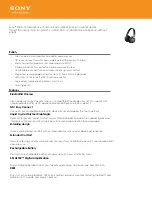 Preview for 1 page of Sony MDR-1RBT Specifications