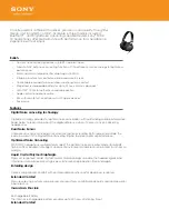 Preview for 1 page of Sony MDR-1RNC Specifications