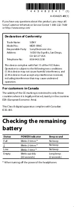 Preview for 12 page of Sony MDR-1RNC User Manual