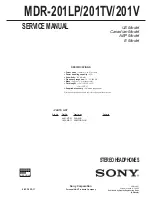 Preview for 1 page of Sony MDR-201V Service Manual