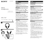 Sony MDR-270LP Operating Instructions preview