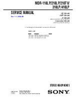 Preview for 1 page of Sony MDR 410LP - Headphones - Semi-open Service Manual