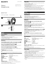 Preview for 1 page of Sony MDR-770LP Operating Instructions