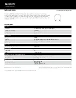 Preview for 1 page of Sony MDR-AS100W Specifications