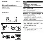 Sony MDR-AS20J/WHI Operating Instructions preview