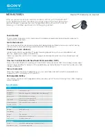 Предварительный просмотр 1 страницы Sony MDR-AS700BT Brochure & Specs