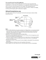 Предварительный просмотр 19 страницы Sony MDR-DS3000 Operating Instructions Manual