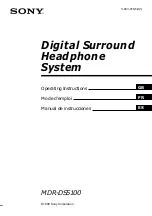 Sony MDR DS5100 Operating Instructions Manual preview