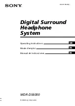 Sony MDR-DS6000 Operating Instructions Manual предпросмотр